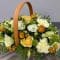 Orange Colours Mothers Day Basket Bouquet